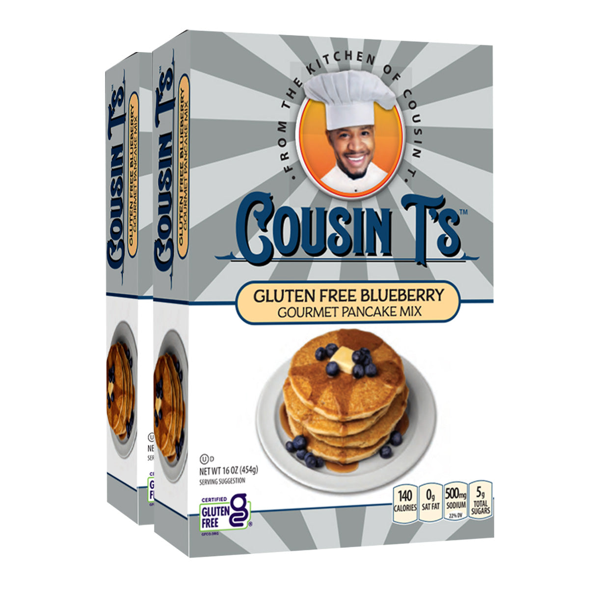 Cousin T's Gourmet Gluten Free Blueberry Pancake Mix