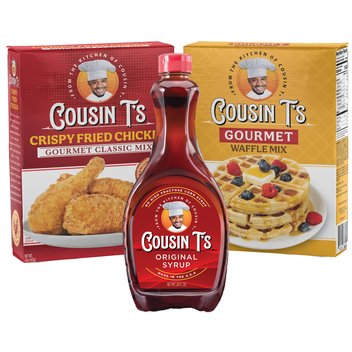 Cousin T's Gourmet Chicken, Waffle & Syrup Bundle