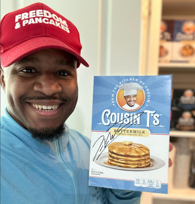 Autographed Cousin T's Buttermilk Gourmet Pancake Mix (Free Shipping)