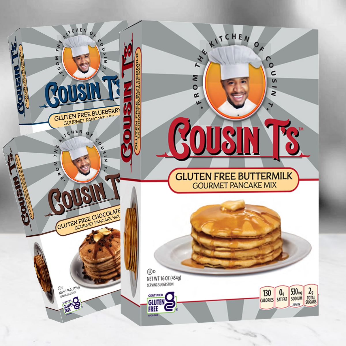 Cousin T's Gluten Free Gourmet Pancake Mix Sampler Pack