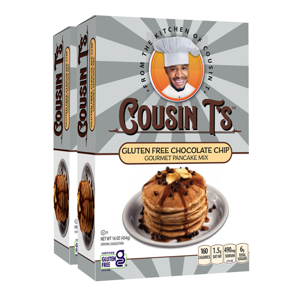 Cousin T's Gourmet Gluten Free Chocolate Chip Pancake Mix