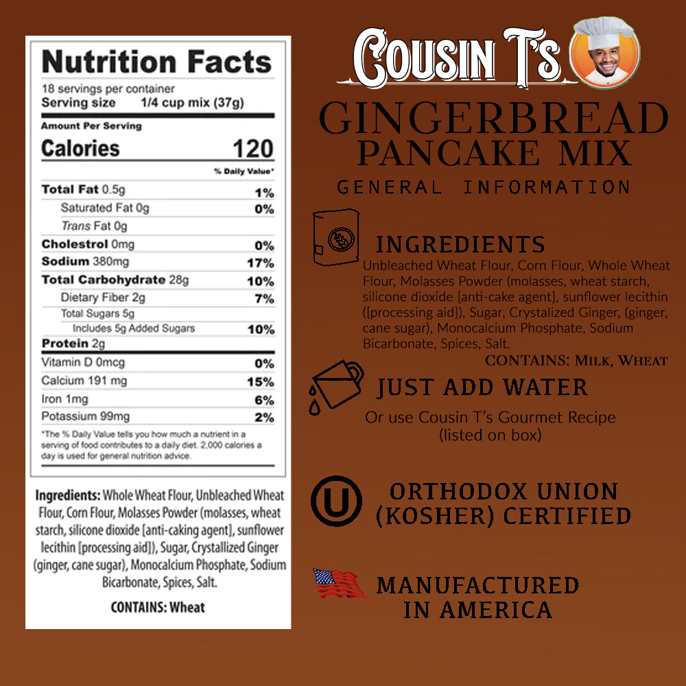 Cousin T's Gingerbread Gourmet Pancake Mix & Butter Bundle