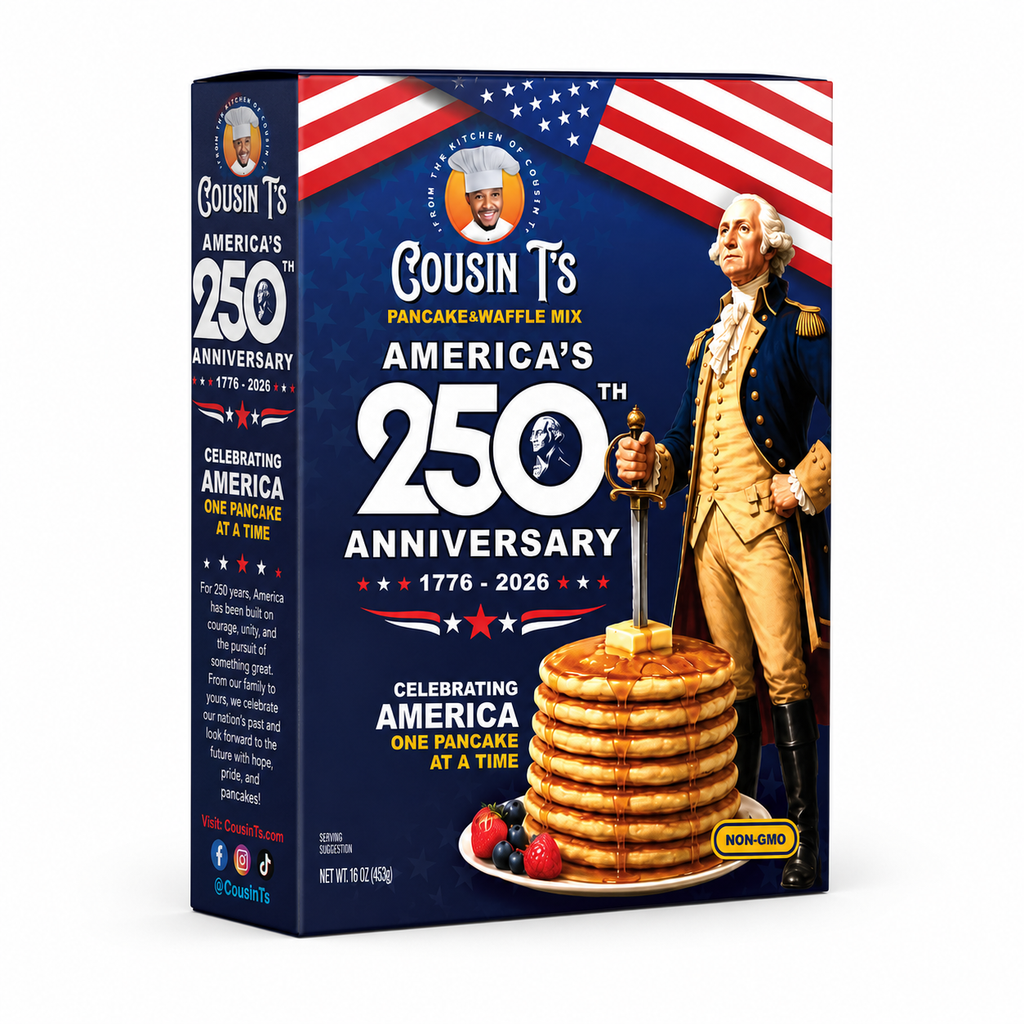 Cousin T's 250th Anniversary Pancake & Waffle Mix