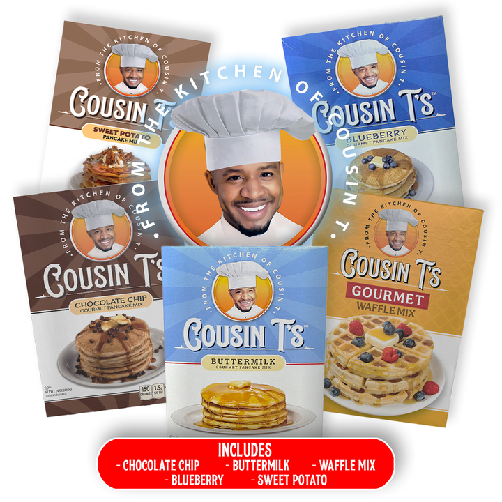 Cousin T's Gourmet Pancake Mix Variety Pack