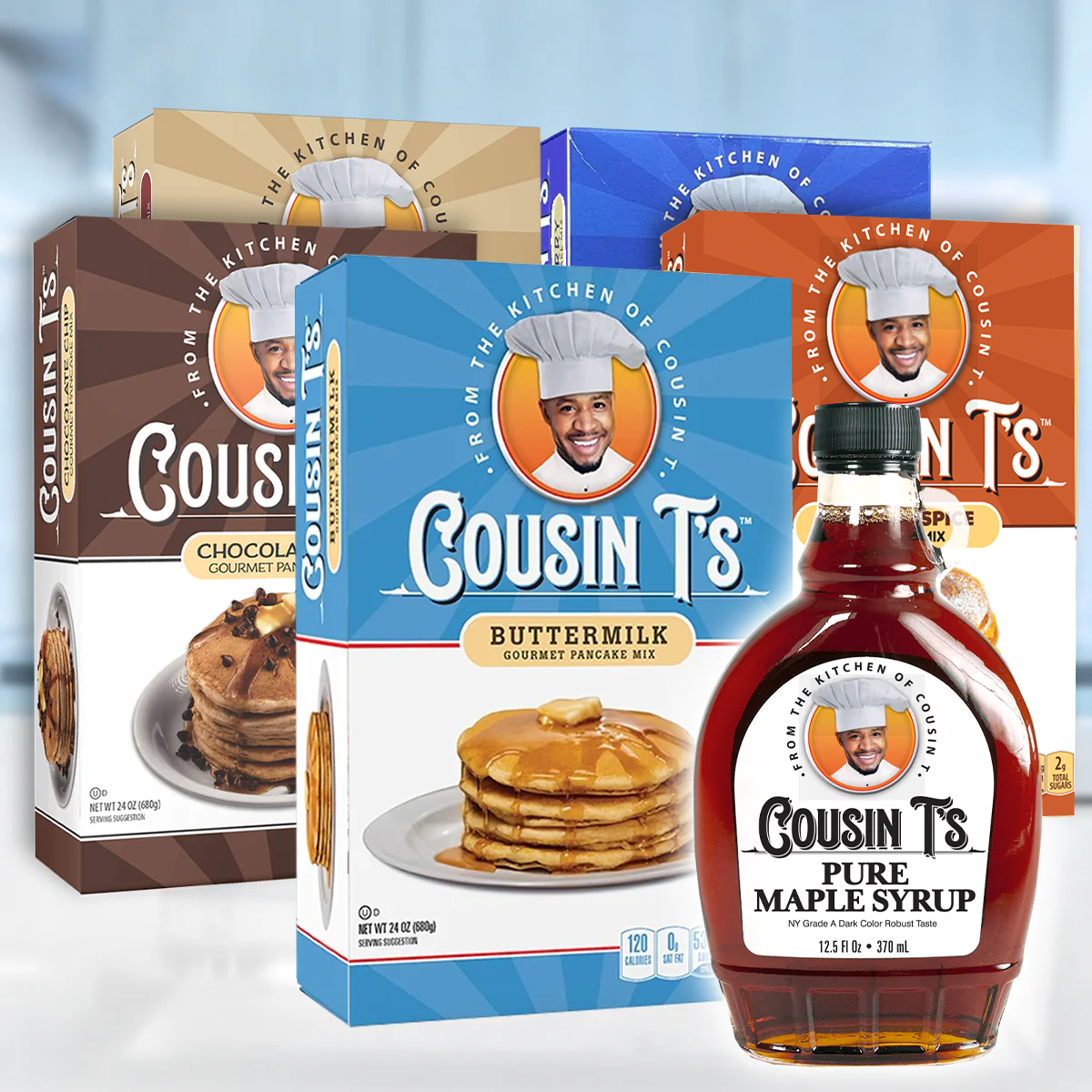 Cousin T's Maple Syrup & Pancake Mix Variety Pack Bundle