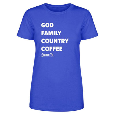 God Family Country Coffee Women's Apparel
