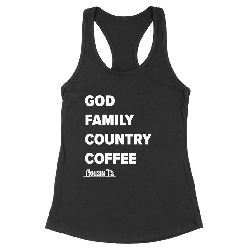 God Family Country Coffee Women's Apparel
