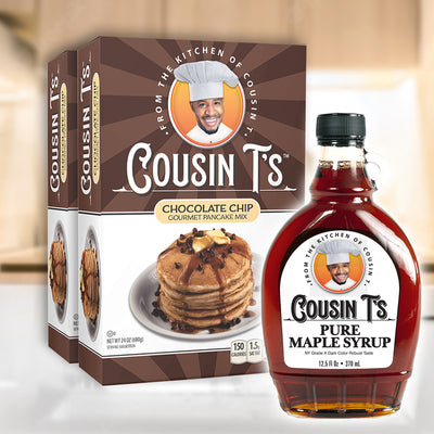 Cousin T's Maple Syrup & 2 Pack Pancake Mix Bundle