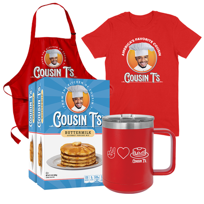 Cousin T's Mug, Tee & Apron Bundle