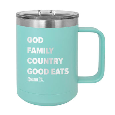 God Family Country Good Eats Coffee Mug Tumbler