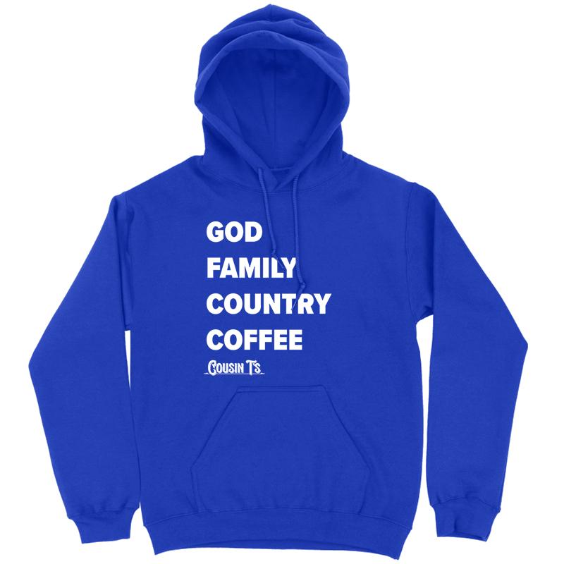 God Family Country Coffee Hoodie