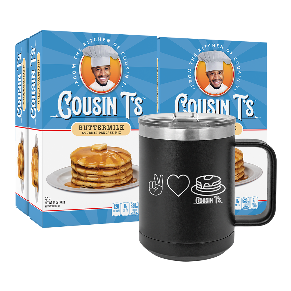 Cousin T's Peace, Love & Pancakes Mug Bundle