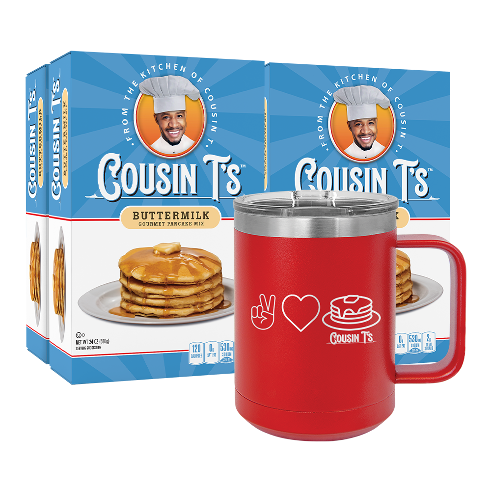 Cousin T's Peace, Love & Pancakes Mug Bundle