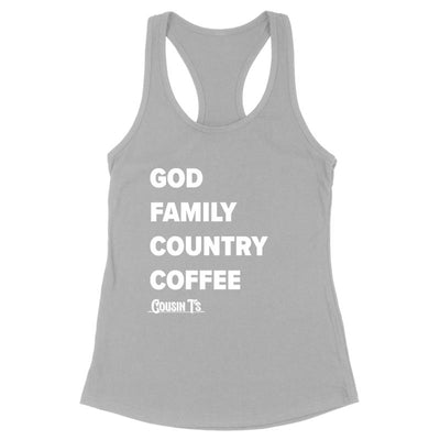 God Family Country Coffee Women's Apparel