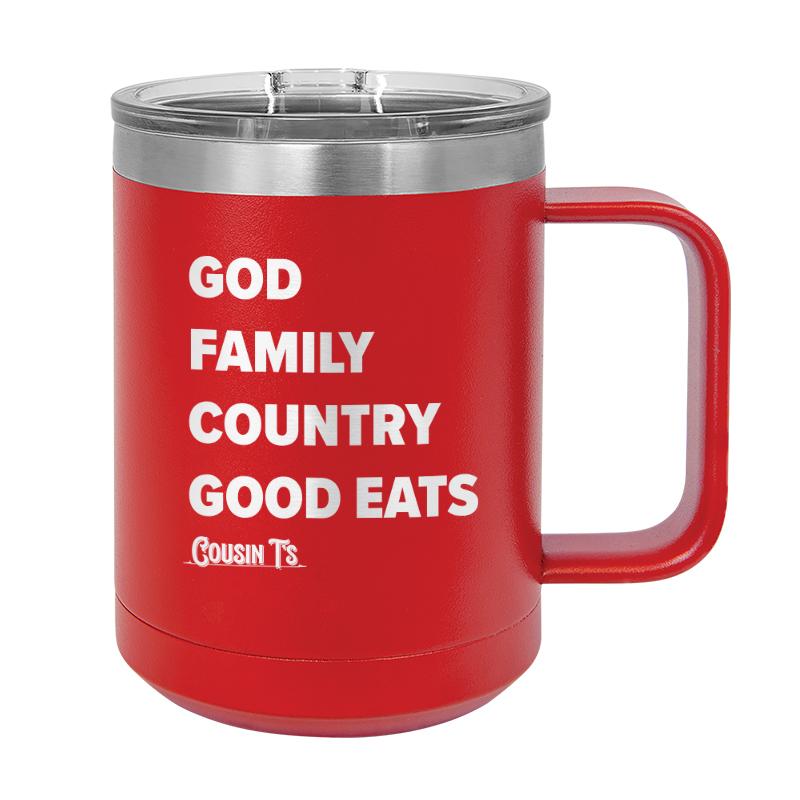 God Family Country Good Eats Coffee Mug Tumbler