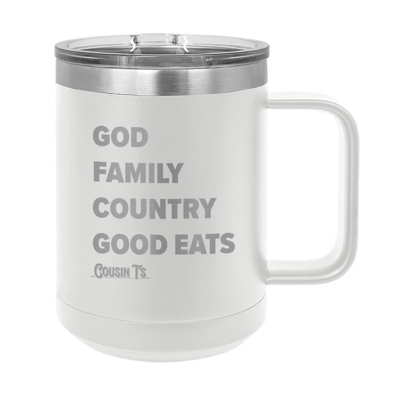 God Family Country Good Eats Coffee Mug Tumbler