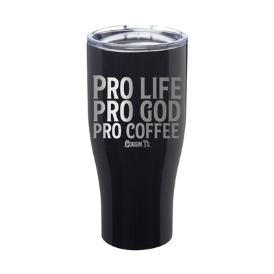 Pro God Pro Coffee Black Laser Etched Tumbler