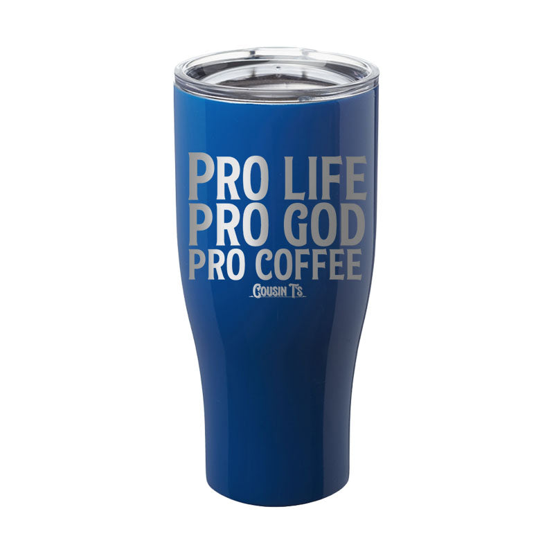 Pro God Pro Coffee Black Laser Etched Tumbler