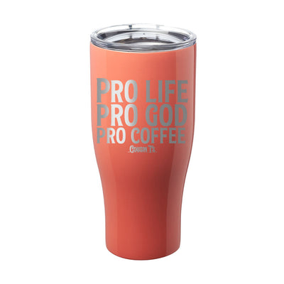 Pro God Pro Coffee Black Laser Etched Tumbler