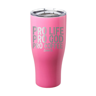 Pro God Pro Coffee Black Laser Etched Tumbler