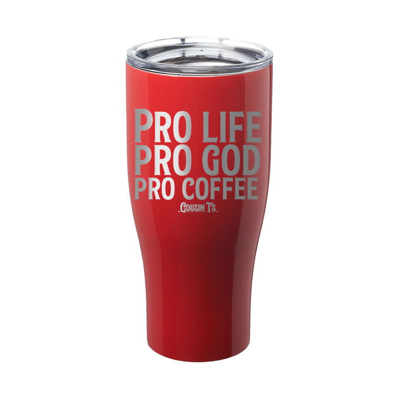 Pro God Pro Coffee Black Laser Etched Tumbler