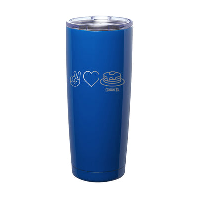 Peace Love Pancakes Laser Etched Tumbler