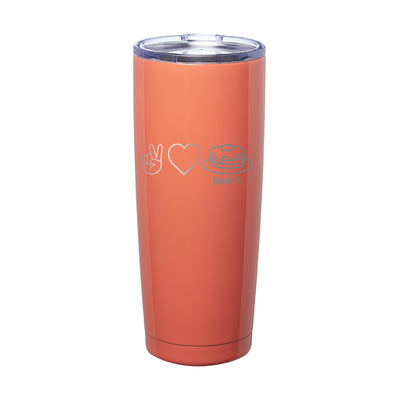 Peace Love Pancakes Laser Etched Tumbler