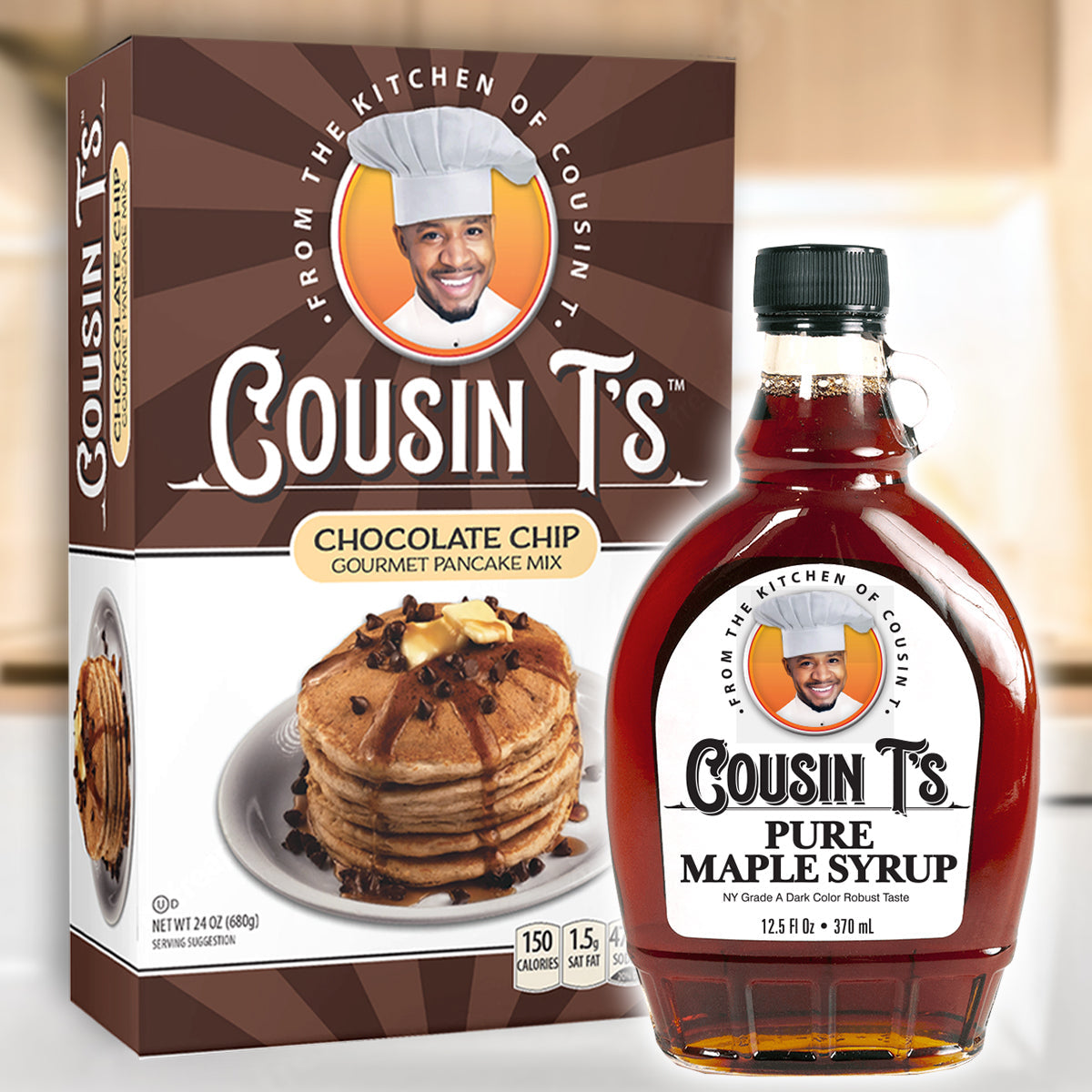 Cousin T's Maple Syrup & Pancake Mix Bundle