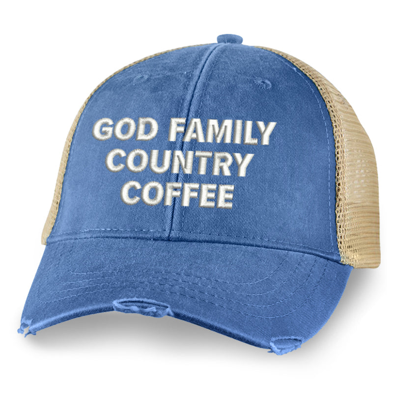 God Family Country Coffee Hat