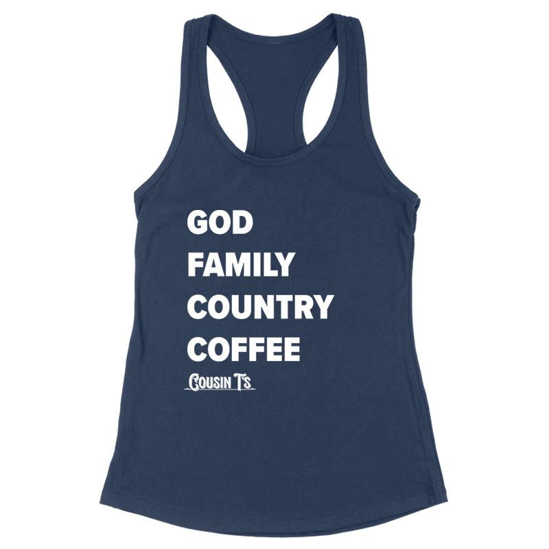 God Family Country Coffee Women's Apparel