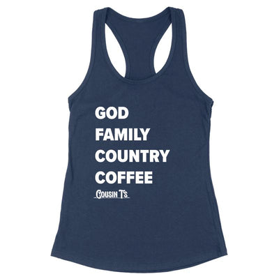 God Family Country Coffee Women's Apparel