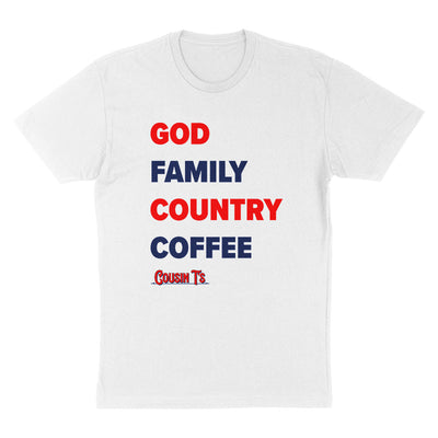 God Family Country Coffee RWB Men's Apparel