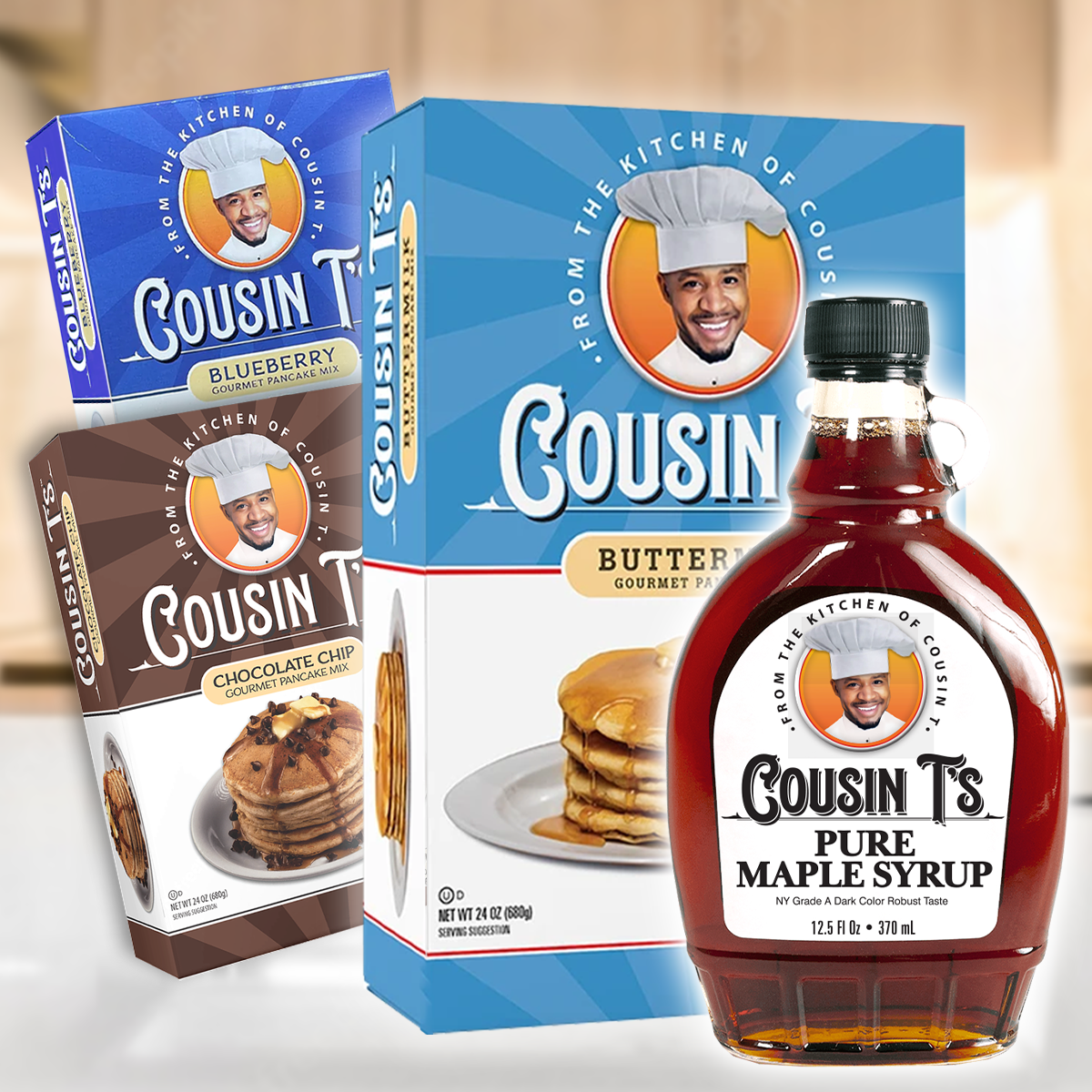 Cousin T's Maple Syrup & Best Selling Pancake Mix Bundle